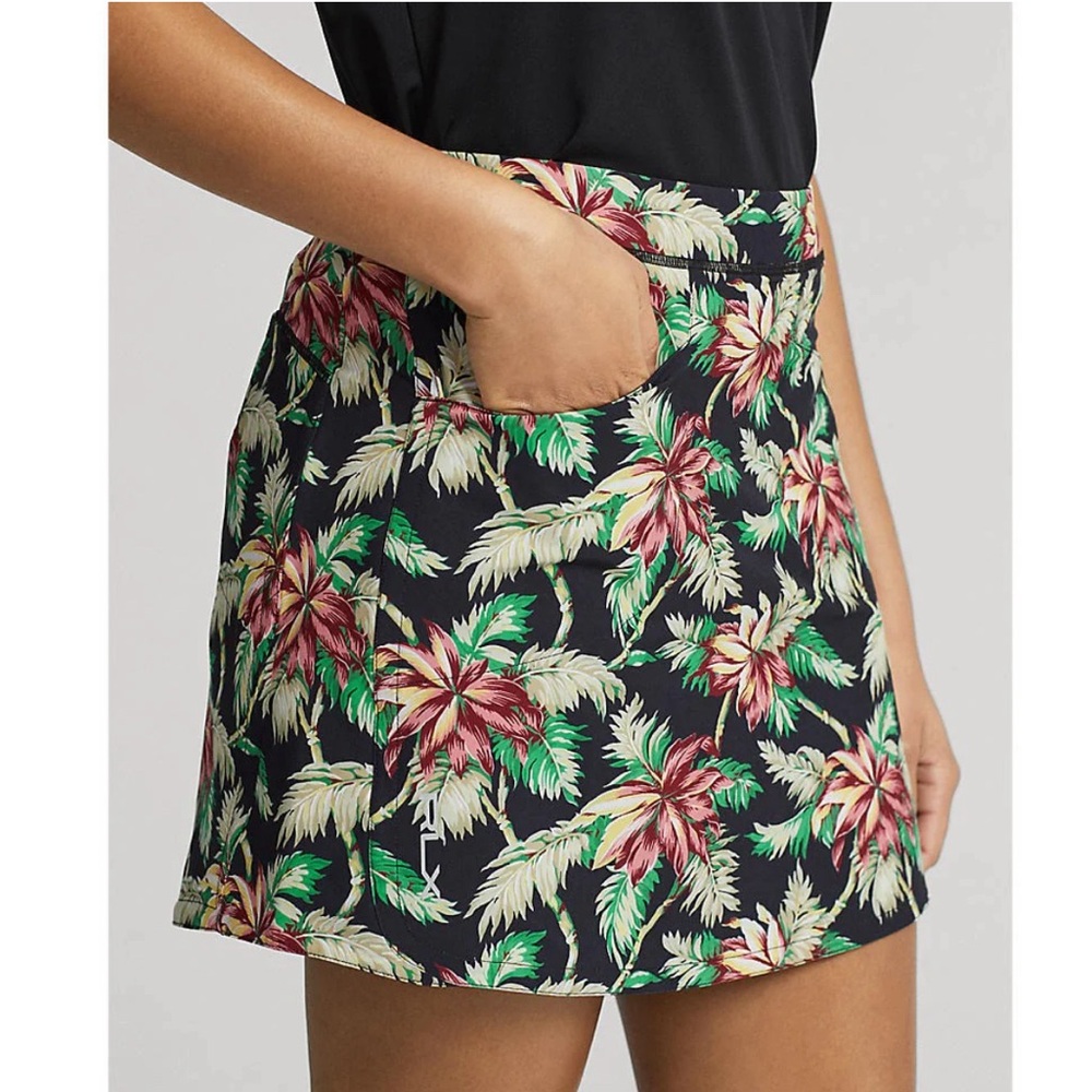 RLX Ralph Lauren Women's 17" Aim Printed Skort - Island Bamboo Floral XL